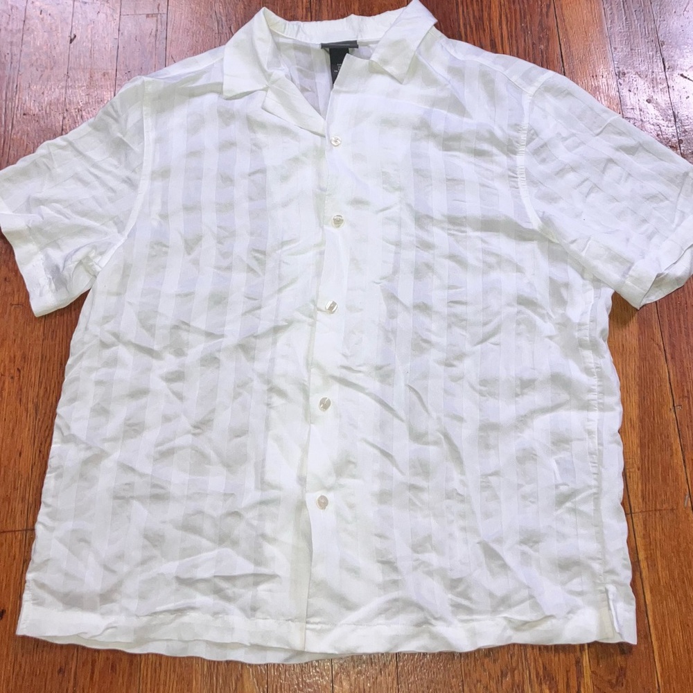 Men's White Short Sleeve Shirt